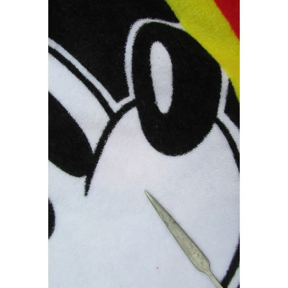 Disney OG Mickey Mouse Graphic Cotton Beach Towel Franco  56 x 30 Vintage 1990s